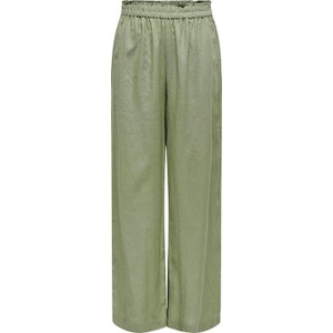 Zielone spodnie Only z lnu w stylu retro
