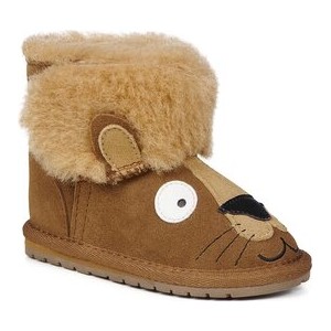 Brązowe buty dziecięce zimowe Emu Australia dla chłopców