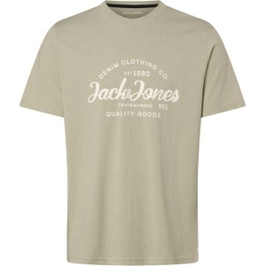 Zielony t-shirt Jack & Jones z krótkim rękawem z dżerseju