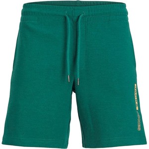 Zielone spodenki Jack & Jones w sportowym stylu z bawełny
