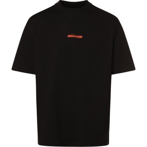 Czarny t-shirt Pegador w stylu casual z krótkim rękawem