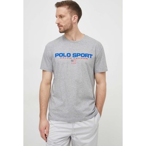T-shirt POLO RALPH LAUREN z nadrukiem z bawełny z krótkim rękawem