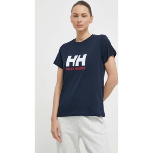 T-shirt Helly Hansen z krótkim rękawem z okrągłym dekoltem z bawełny