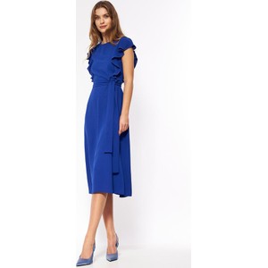 Niebieska sukienka Nife z krótkim rękawem