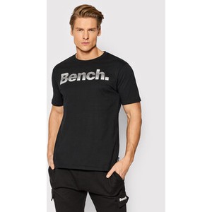Czarny t-shirt Bench w młodzieżowym stylu z krótkim rękawem