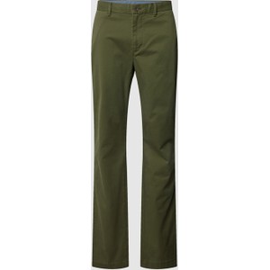 Zielone spodnie Tommy Hilfiger z bawełny w stylu casual
