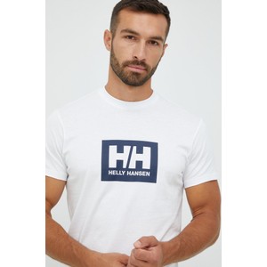 T-shirt Helly Hansen z nadrukiem z bawełny