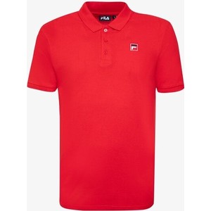 Czerwona koszulka polo Fila w sportowym stylu z krótkim rękawem