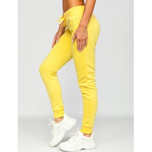 Żółte spodnie sportowe Denley z dresówki