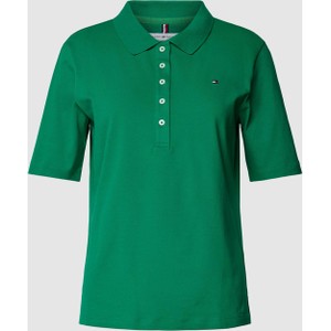 Zielona bluzka Tommy Hilfiger w stylu casual z bawełny z krótkim rękawem