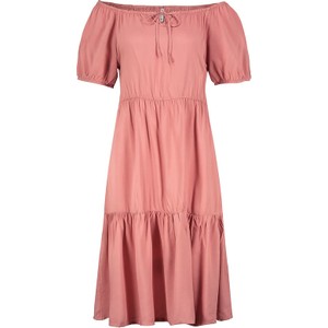 Różowa sukienka Fresh Made w stylu casual z krótkim rękawem mini