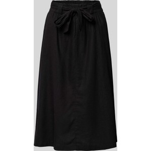 Czarna spódnica S.Oliver w stylu casual z lnu