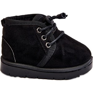 Czarne buty dziecięce zimowe Butymodne