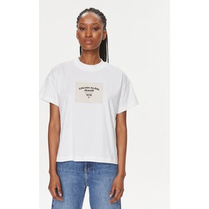 T-shirt Calvin Klein z krótkim rękawem z okrągłym dekoltem