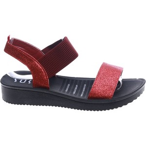 Czerwone sandały Pantofelek24.pl w stylu casual