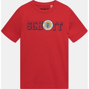 Czerwona koszulka dziecięca SCHOTT