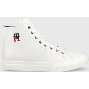 Tommy Hilfiger sneakersy skórzane TH HI VULC STREET LEATHER kolor biały FM0FM04739