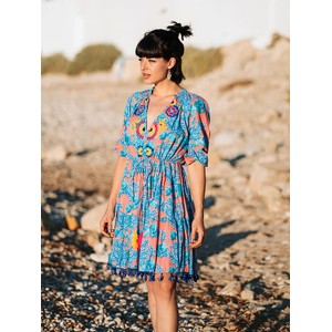 Sukienka Isla Bonita By Sigris z dekoltem w kształcie litery v mini z bawełny