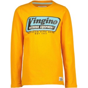 Żółta koszulka dziecięca Vingino z bawełny dla chłopców