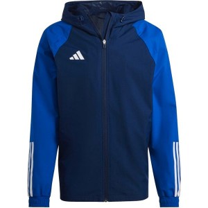 Granatowa kurtka Adidas w sportowym stylu krótka