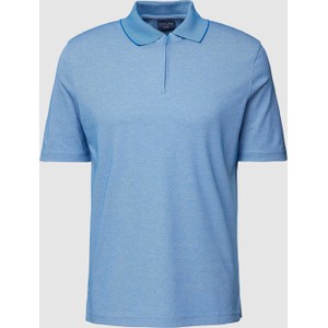 Niebieska koszulka polo Christian Berg z bawełny z krótkim rękawem