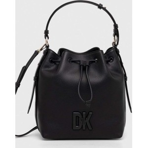 Czarna torebka DKNY ze skóry średnia w stylu casual