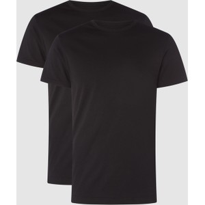 Czarny t-shirt Jockey z krótkim rękawem w stylu casual z bawełny