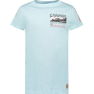 Niebieski t-shirt Canadian Peak z krótkim rękawem z bawełny