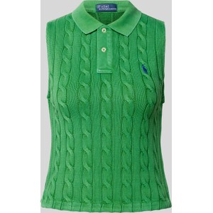 Zielona bluzka POLO RALPH LAUREN w stylu casual