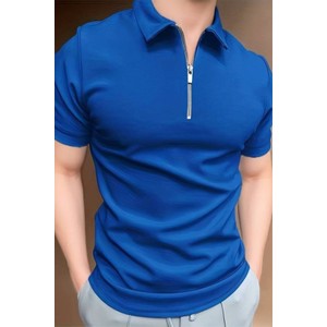 Niebieska koszulka polo IVET w stylu casual