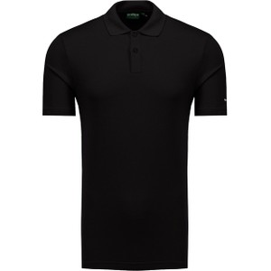 Czarna koszulka polo Chervo z krótkim rękawem w stylu casual z tkaniny