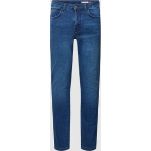 Granatowe jeansy Review z bawełny w street stylu