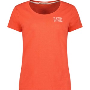 Pomarańczowy t-shirt Geographical Norway w stylu casual z krótkim rękawem