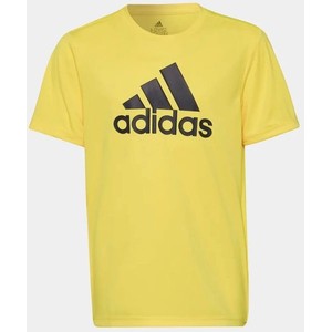 Żółta bluzka dziecięca Adidas z krótkim rękawem