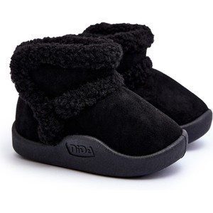 Czarne buty dziecięce zimowe ButyModne