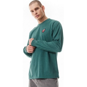 Zielona koszulka z długim rękawem Prosto. z długim rękawem w stylu casual