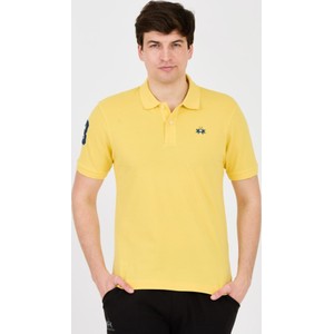 Żółta koszulka polo La Martina z krótkim rękawem w stylu casual