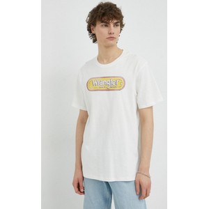 T-shirt Wrangler w młodzieżowym stylu z bawełny