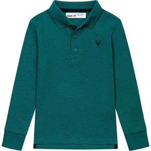Zielona koszulka dziecięca Minoti dla chłopców z długim rękawem