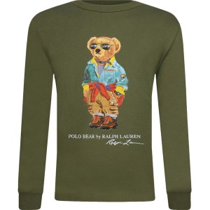 Zielona koszulka dziecięca POLO RALPH LAUREN z bawełny