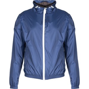 Niebieska kurtka ubierzsie.com z tkaniny krótka w stylu casual