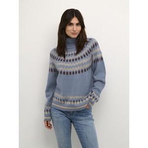 Granatowy sweter Culture w bożonarodzeniowy wzór