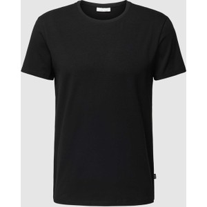 Czarny t-shirt Casual Friday w stylu casual z krótkim rękawem