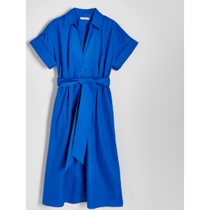 Niebieska sukienka Reserved z bawełny midi
