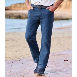 Granatowe jeansy Atlas For Men z bawełny w stylu casual