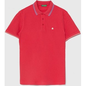 Czerwony t-shirt United Colors Of Benetton w stylu casual