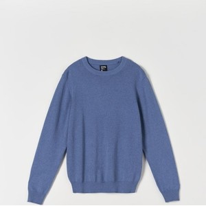 Niebieski sweter Sinsay z bawełny w stylu casual