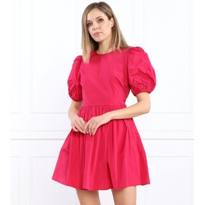 Różowa sukienka Red Valentino mini w stylu casual z krótkim rękawem