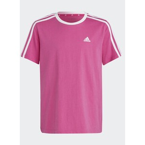 Różowa bluzka dziecięca Adidas dla dziewczynek z bawełny