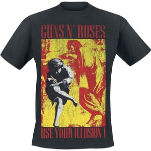 T-shirt Guns N' Roses z bawełny w młodzieżowym stylu z krótkim rękawem